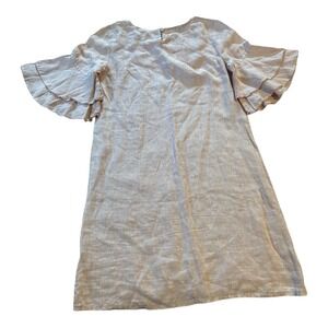 Francesca Bettini Italy Pink Linen Pullover‎ Shift Dress 3/4 Bell Sleeve Size XS